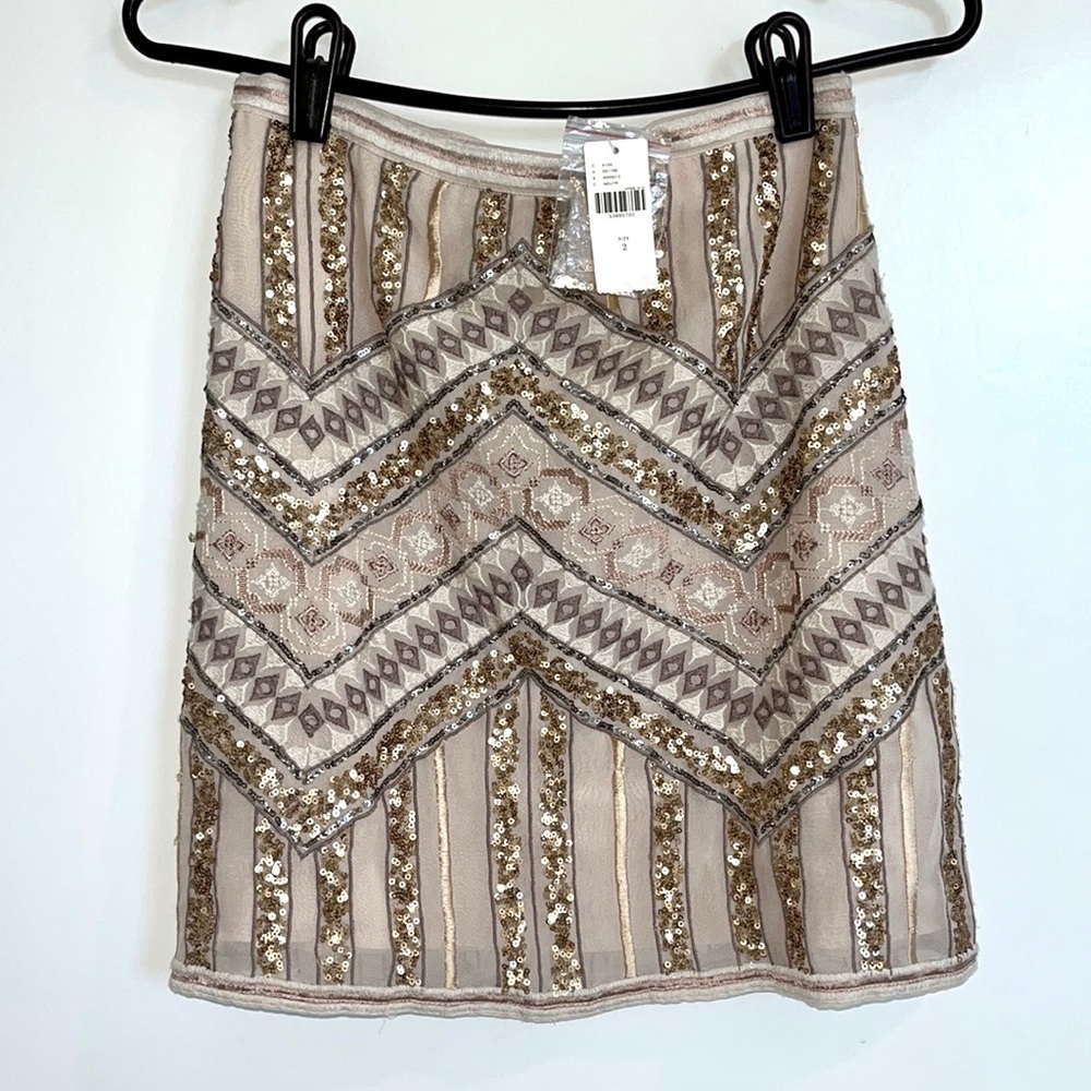 Sequin Anthropologie Skirt